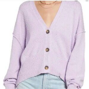 Joie Mint Green Eyelash Cardigan Sweater